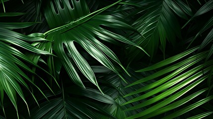 Palm Leaves Background - 8K 4K Photorealistic

