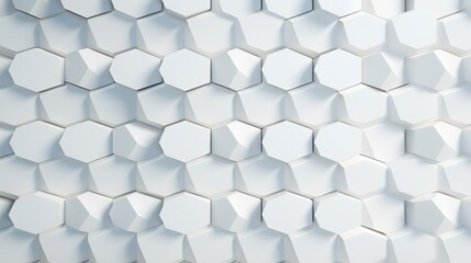 Panoramic Wall of Random Shifted White Honeycomb

