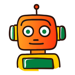 Naklejka premium Doodle Robot - Generative Ai, Üretken yapay zeka