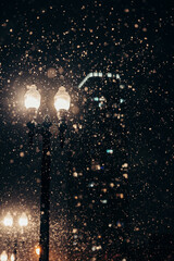 Naklejka premium snow fall in chicago