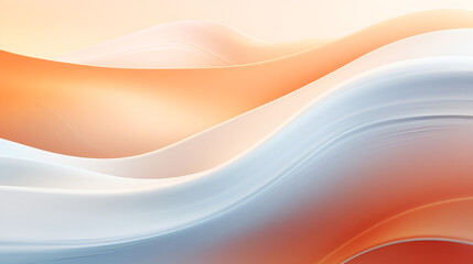 An Orange and White Abstract Wonderland,  A Wavy Design on Orange and White Canvas, Orange and White Abstract Artistry, Rhythmic Waves, Abstract Harmony generative AI