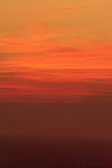 Beautiful colorful sunset with ocean view in Cartagena, Bolivar, Colombia