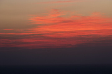 Beautiful colorful sunset with ocean view in Cartagena, Bolivar, Colombia