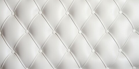 Seamless white leather upholstery pattern for sofa texture background.
