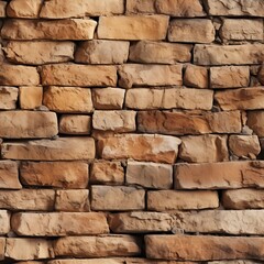 Seamless sandstone facade brick texture pattern for architectural design and background usage