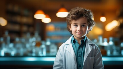 Fototapeta premium little children who want to be doctors and doctors when they grow up