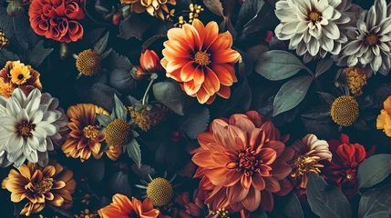 Foto op Canvas a bunch of flowers © progressman