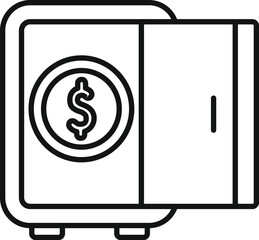Law social finance support icon outline vector. Pay help. Grant company