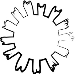 Sun symbols hand drawn. Summer icon design