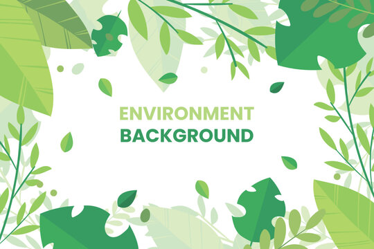 Presentation Background with tropical leaf plant on green background vector design.	