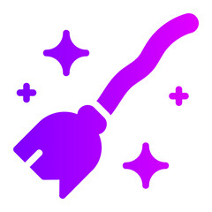 magic broom gradient icon