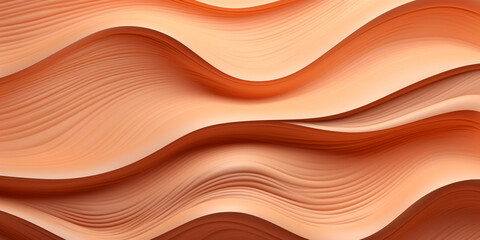 Obraz premium modern artistic creative background with wood carving effect,close-up,soft lines,rich peach fuzz color,banner concept,wallpaper