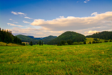 Fototapeta premium Landscape of Tatra Mountain near Telgart Puste Pole