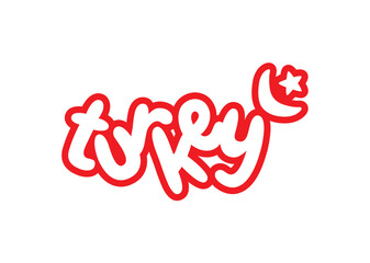 turkey word and moon star