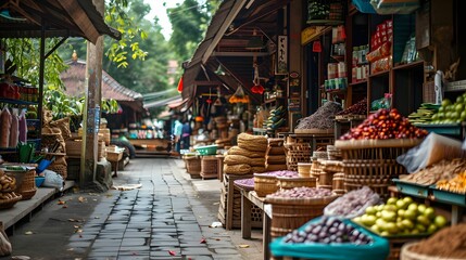 Vibrant Traditional Market in Indonesia: A Tapestry of Local Products and Cultural Delights