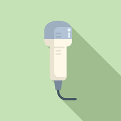 Clinic sonograph icon flat vector. Ultra sound doctor. Woman pregnant