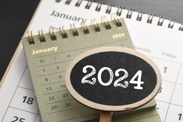 2024 plans with digital marketing concepts,business team and goals