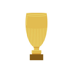 Gold Cup winner prize sports competitions games.Trophy cup of the champion. Vector illustration.