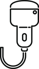 Sonograph device exam icon outline vector. Clinic doctor. Man hospital