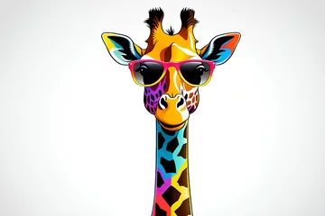 Gordijnen giraffe in the jungle Generative IA © Pedro