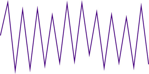 An abstract transparent zigzag shape line design element.