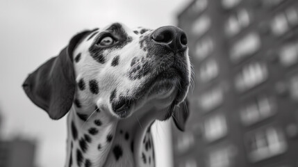  Dalmatian Dog in an urban landscape