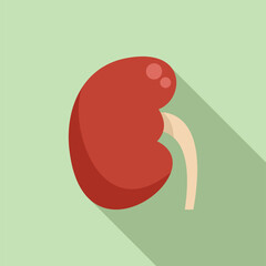 Human organ icon flat vector. Science transplant. Cell bioprinting