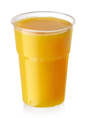orange juice in plastic cup