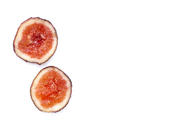 Fresh figs on white background.