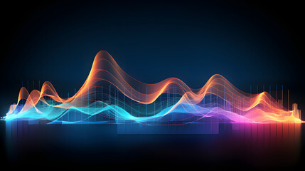 background with energetic waves embodying a forex chart