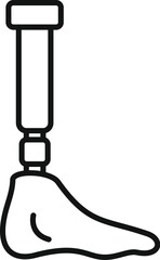 Foot bioprinting icon outline vector. Science transplant. Medical engineering