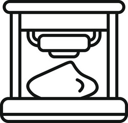 Cellular bioprinting icon outline vector. Medical science dna. Organ healthcare