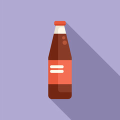 Soda drink bottle icon flat vector. Vending machine. Drink water portable