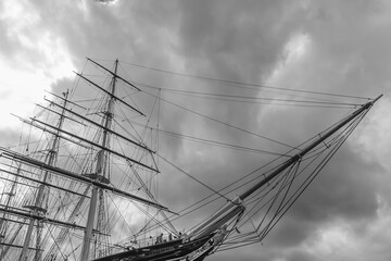 London, UK, 24 September 2023: Greenwich, London, Cutty Sark is a British clipper ship. She was one...