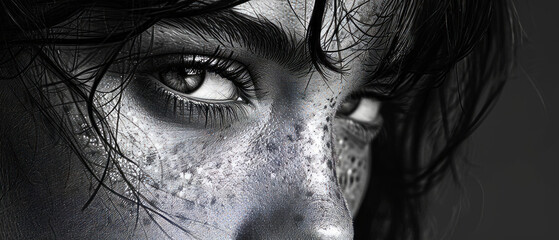 Obraz premium Close up shot of elegant and purposeful girl