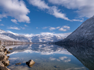 Grundlsee im Salzkammergut im Winter, Steiermark, Österreich
