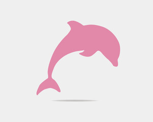 illustration of a dolphin pink fish shark dolphin