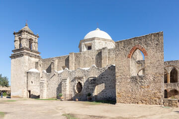view to mission conception at San Antonio mission trail, an Unesco world heritage site.
