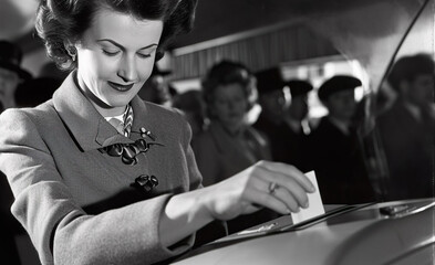 1940s woman voting