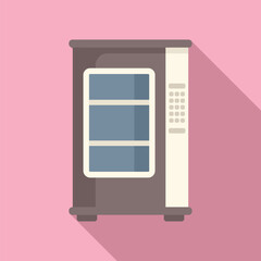 Supply food snack icon flat vector. Sell food. Polymer machine