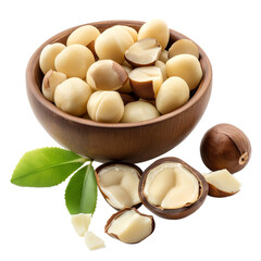 Macademia nuts, isolated on transparent background