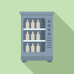 Machinery juice icon flat vector. Food snack. Sell apparatus