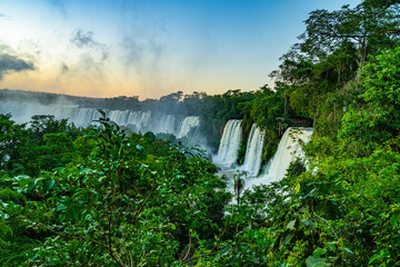 Iguazu Falls, Brazil at sunrise.