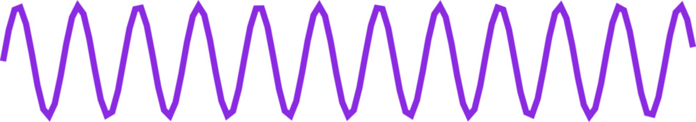 An abstract transparent curvy sine wave shape line design element.