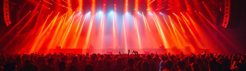 Psychedelic rock concert with amazing light show 