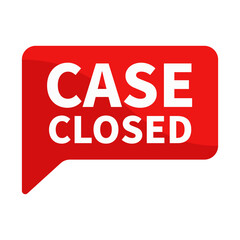 Case Closed Red Rectangle Shape For Information Sign Announcement Social Media Business Marketing
