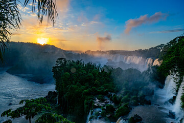 Iguazu Falls, Brazil at sunrise.