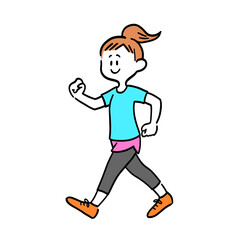 ウォーキングをしている女性