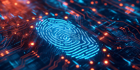 Uso de tecnologia biométrica para acesso seguro, como scanners de reconhecimento de impressões...