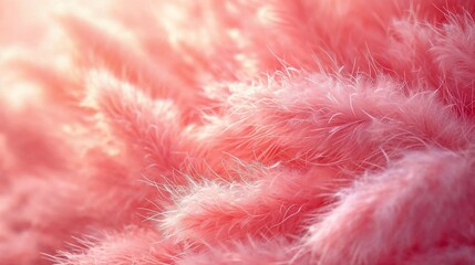 Soft Pink Fur Texture Close-up
